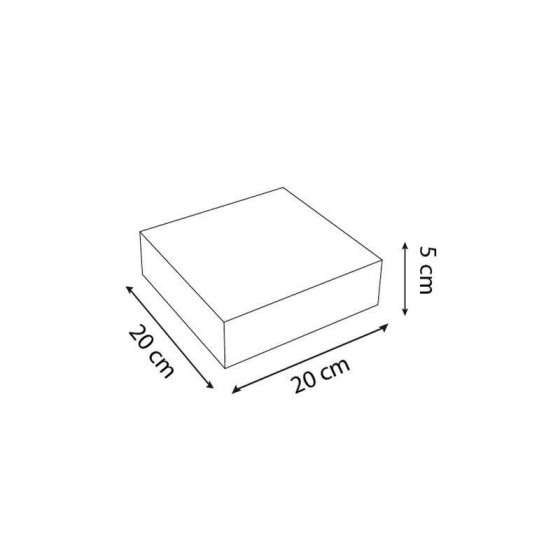 Boîte pâtissière blanche 20 x 20 x 5 cm - par 50