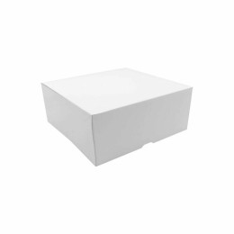 Boîte pâtissière carton blanche 23 x 23 x 10 cm - par 50