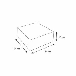 Boîte pâtissière blanche 24 x 24 x 13 cm - par 50