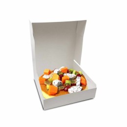 Boîte pâtissière carton blanche 25 x 25 x 8 cm - par 50