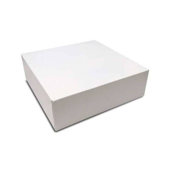 Boîte pâtissière blanche 27 x 27 x 10 cm - par 50