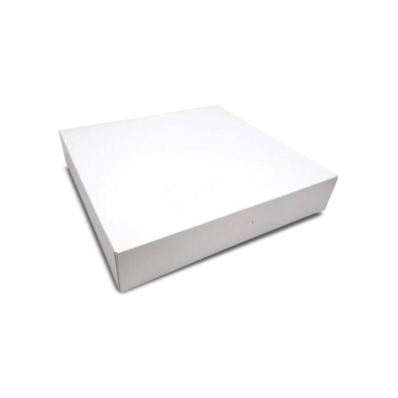 Boîte pâtissière blanche 26 x 26 x 5 cm - par 50