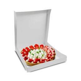 Boîte pâtissière blanche 32 x 32 x 5 cm - par 50