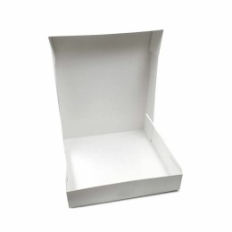 Boîte pâtissière carton blanche 32 x 32 x 8 cm - par 50