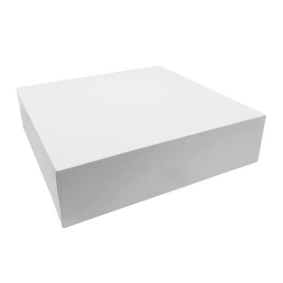 Boîte pâtissière blanche 40 x 40 x 9 cm - par 25