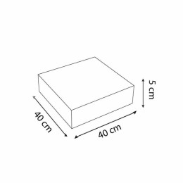 Boite pâtissière couvercle et fond séparés 40 x 40 x 5 cm - par 25