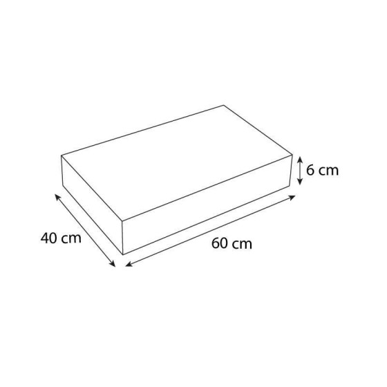 Boîte pâtissière traiteur blanche 60 x 40 x 6 cm - par 25