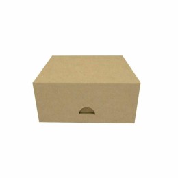 Boîte pâtissière kraft brun 16 x 16 x 8 cm - par 50