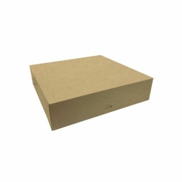 Boîte pâtissière kraft brun 18 x 18 x 8 cm - par 50