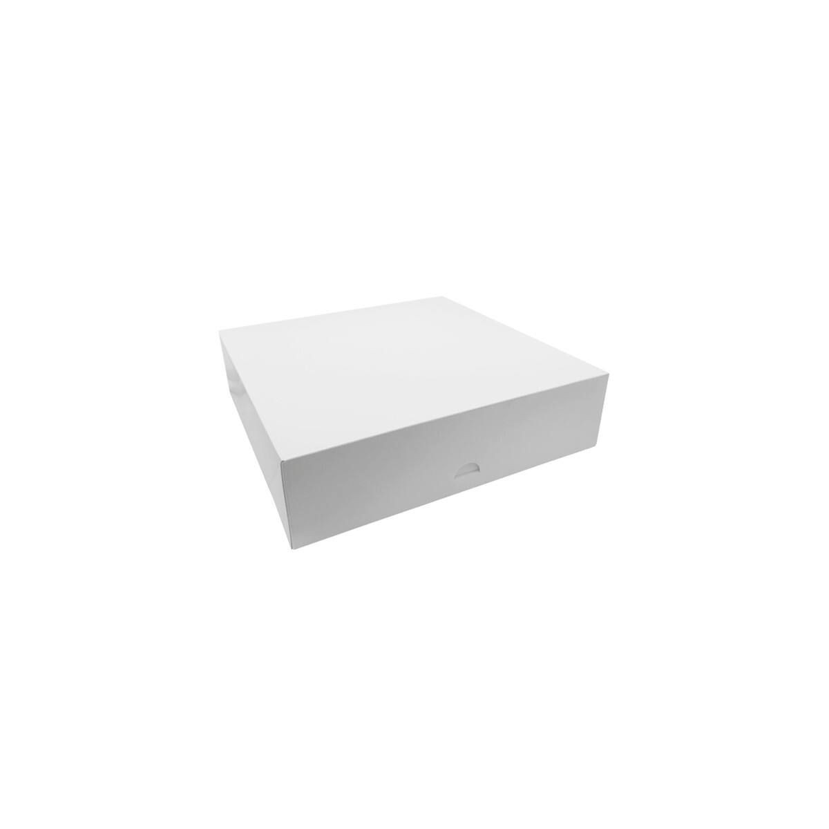 20 pièces - karton à gâteaux en carton - 30x30x8 cm - blanc - karton à  pâtisserie en