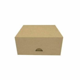 Boîte pâtissière kraft brun 14 x 14 x 6 cm - par 50