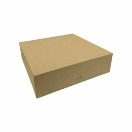 Boîte pâtissière kraft brun 28 x 28 x 8 cm - par 50