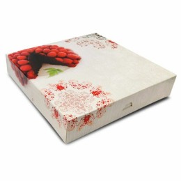 Boîte pâtissière 33 x 33 x 5 cm décor BAROQUE - par 50