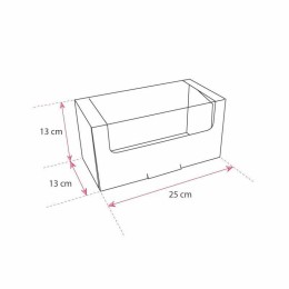 Boîte à langouste carton or avec fenêtre "Votre artisan" 25 x 13 x 13 cm - par 25