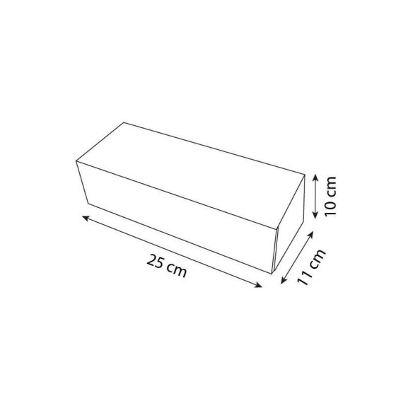 Boîte à buche blanche 25 x 11 x 10 cm - par 25