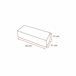 Boîte à bûche carton blanche 35 x 11 x 11 cm - par 25