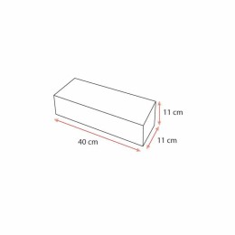Boîte à bûche carton blanche 40 x 11 x 11 cm - par 25