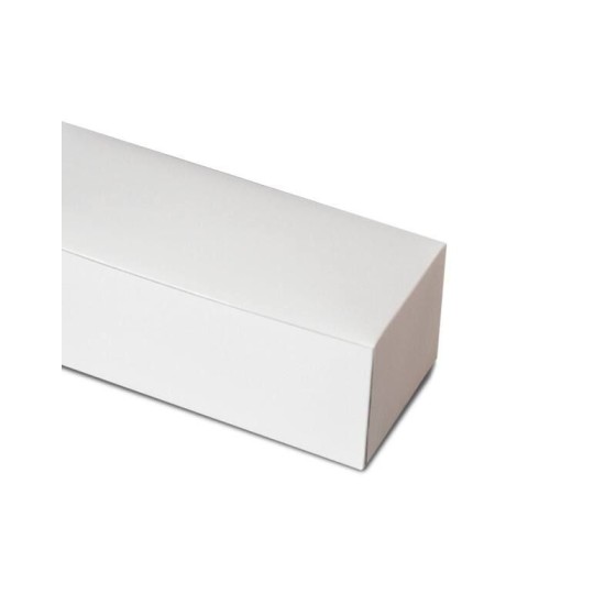 Boîte bûche Noël blanche 40 x 11 x 11 cm
