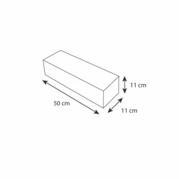 Boîte à bûche carton blanche 50 x 11 x 11 cm - par 25