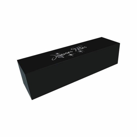 Boîte à bûche "Joyeuses Fêtes" noire 50 x 11 x 11 cm - par 25 Boîte à bûche "Joyeuses Fêtes" noire 50 x 11 x 11 cm - par 25