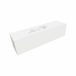 Boîte à bûche "Joyeuses Fêtes" blanche 60 x 11 x 11 cm - par 25