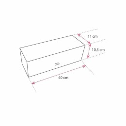 Boîte à bûche décor SCINTILLANT 40 x 11 x 10.5 cm - par 25