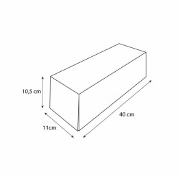 Boîte à bûche Noël féérique 40 x 11 x 10.5 cm - par 25