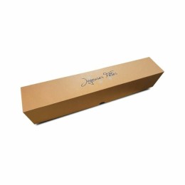 Boîte à bûche kraft "Joyeuses fêtes" 50 x 11 x 11 cm - par 25