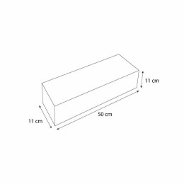 Boîte à bûche kraft "Joyeuses fêtes" 50 x 11 x 11 cm - par 25