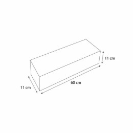 Boîte à bûche kraft "Joyeuses fêtes" 60 x 11 x 11 cm - par 25