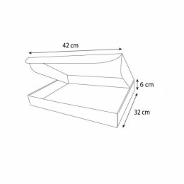 Boîte traiteur carton micro cannelures blanche 42 x 32 x 6 cm - par 25