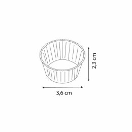 Caissette plissée ronde blanche 3,5 x 2,3 cm (n°7) - par 1000