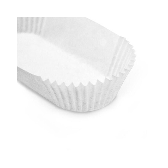 Caissette plissée blanche ovale 7,2 x 2,8 x 2 cm (n°82) - par 1000