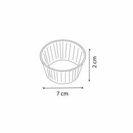 Caissette plissée ronde blanche 7 x 2 cm (n°1201F70) - par 1000