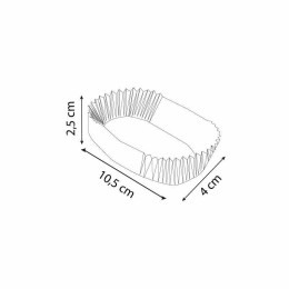 Caissette plissée ovale brune 10,5 x 4 x 2,5 cm (n°88) - par 1000