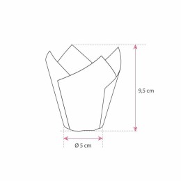 Caissette de cuisson papier brun "Tulip" 9,5 cm x 5 cm - par 200