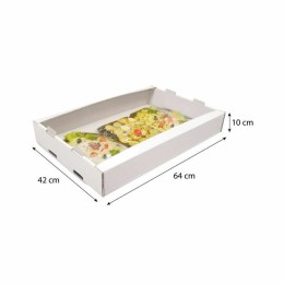 Plateau de transport blanc en carton 64 x 42 x 10 cm - par 50