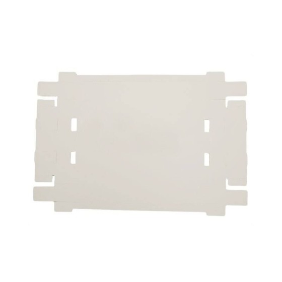 Plateau de transport blanc en carton  64 x 42 x 10 cm - par 50