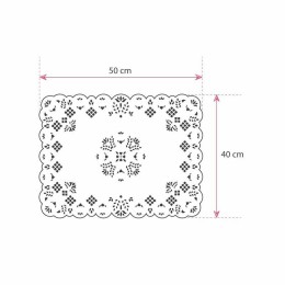 Dentelle blanche ingraissable format 40 x 50 cm - par 250