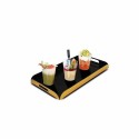 Plateau traiteur plié intérieur noir / extérieur or 19 x 28 cm - par 25
