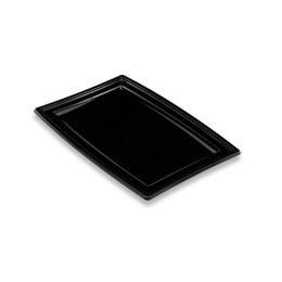 Plateau de présentation rectangulaire - noir - sans BPA - 530 x