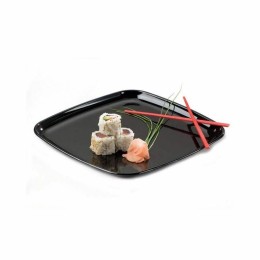 Plateau traiteur carré noir 27 x 27 cm - par 5