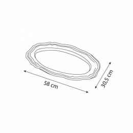 Plat torpilleur argent 58 x 30,5 cm - par 50