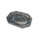 Plat de présentation octogonal marbré 27 x 19 cm - par 50