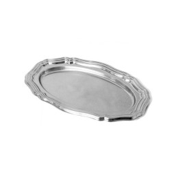 Plat de service en aluminium ovale 35 cm x 24,5 cm par 100 - RETIF