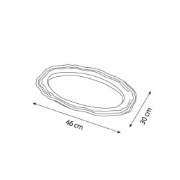 Grand plat ovale argent 46 x 30 cm - par 50