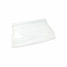Couvercle plastique transparent pour plateau buffet plastique noir 46 x 31 cm - par 5