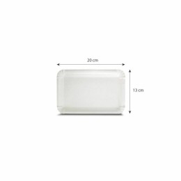 Plateau ravier carton sans PE blanc 13 x 20 cm - par 1500