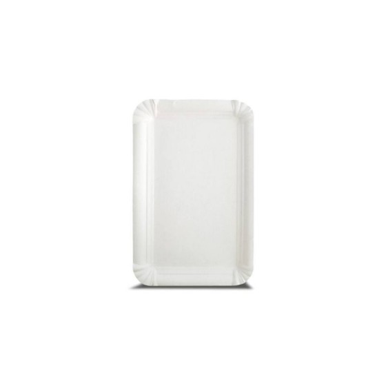 Assiette jetable en carton, rectangulaire 13x20cm, vaisselle jetable  recyclable.