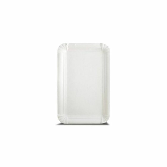 Assiette jetable en carton, rectangulaire 13x20cm, vaisselle jetable  recyclable.